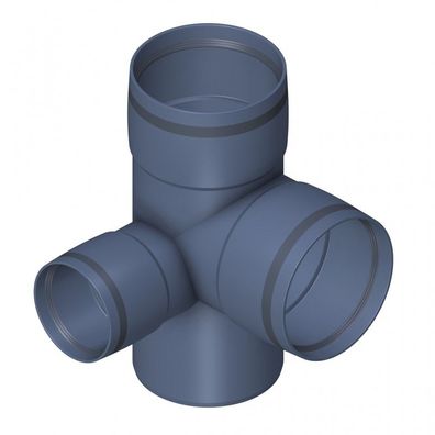 PoloPlast POLO KAL XS Doppelabzweig DN 110/75/110, 87,5 Grad, Eck