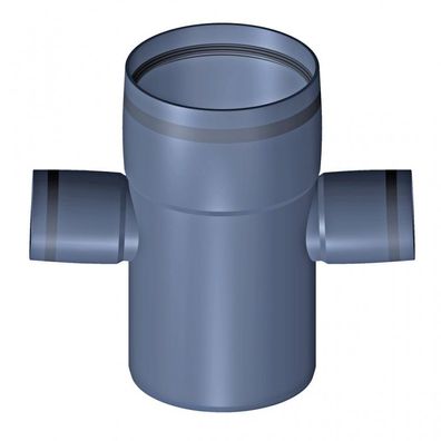 PoloPlast POLO KAL XS Doppelabzweig DN 110/50/50, 87,5 Grad, Horizontal