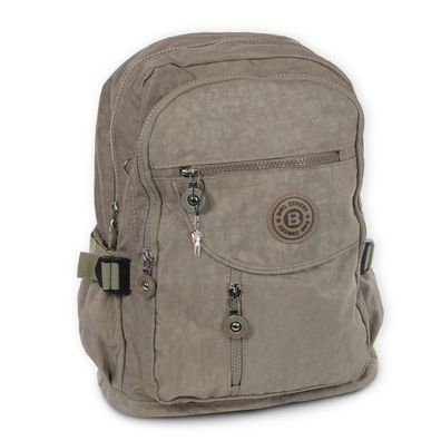 Bag Street Nylon Rucksack Damen Herren Sporttasche stone braun 30x18x38 OTJ604L