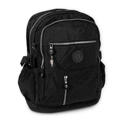 Bag Street Nylon Rucksack Damen Herren Sporttasche schwarz 30x18x38 OTJ604S