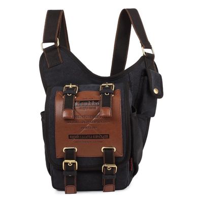 DrachenLeder Canvas Tasche Vintage Sling Bag Herren Damen Umhängetasche OTK200S