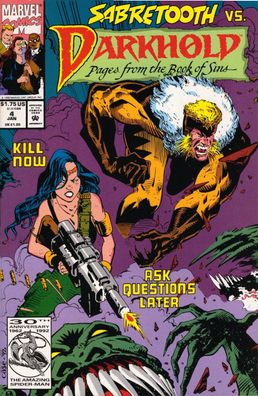 Darkhold: Pages From the Book of Sins # 4 (vs. Sabretooth) (USA, 1993)