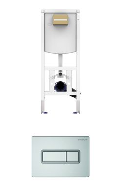 VIS CONEL WC-Element E3 mit UP-Spülkasten BH 1120mm + Drückerplatte TEES seidenmatt