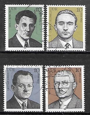 DDR gestempelt Michel Nummer 2589-2592