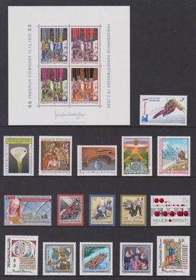 Österreich postfrisch Jahrgang 2000 ohne Block 13 siehe Bilder