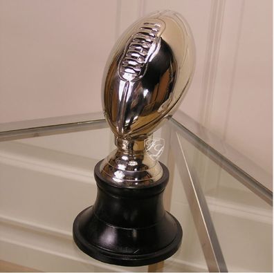 American Football Pokal Ball Chrom Sport Deko Dekoration Büro Fun super Bowl neu