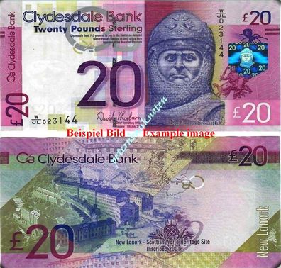 Schottland / Scottland 20 Pounds 2009 Unc. P. 229ka 65800#