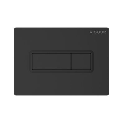 Vigour Betätigungsplatte TEES matt-schwarz 2-Mengen-Spültechnik f. VIS Vorwandelement