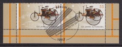 BRD 2011 gestempelt ESST MiNr. 2867 wPaar Eck-Rand 125 Jahre Automobil