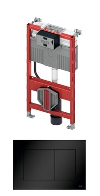 TECEprofil neu WC-Modul Bauhöhe 980mm mit Uni-Spülkasten + TECEnow schwarz matt