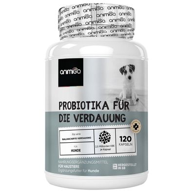 Probiotika für die Verdauung bei Hunden - 120 Darm Kapseln - animigo