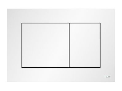 TECEnow WC-Betätigungsplatte weiss matt für Zweimengentechnik