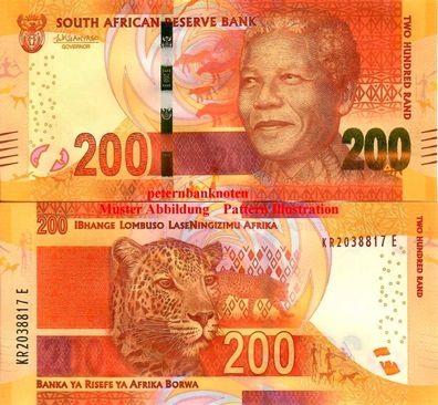Südafrika / SOUTH AFRICA 200 Rand 2015 Unc P 142b 63000#