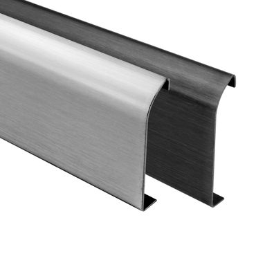 Sockelleiste Edelstahl Fußbodenleisten V2A L250cm 40mm schwarz anthrazit silber