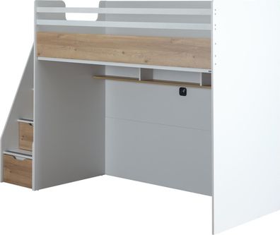 Ritmik Jugendzimmer Hochbett Fenix Smart Walnussoptik