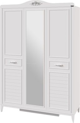 Ritmik Kleiderschrank Marje 3-türig Weiß Modernes Design
