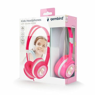 gembird Kinderkopfhörer mit Lautstärkebegrenzer, pink