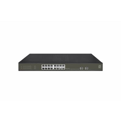 LevelOne GES-2118P Hilbert 18-Port Gigabit PoE Smart Switch
