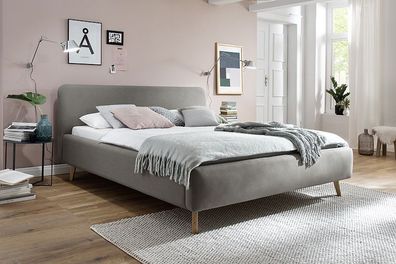 Polsterbett Bett MATTIS Stoffbezug Aspen