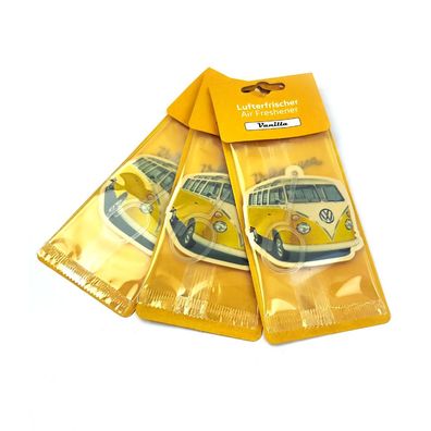 3x Original VW Lufterfrischer Duftspender T1 BUS Bulli Motiv Vanilla Duft