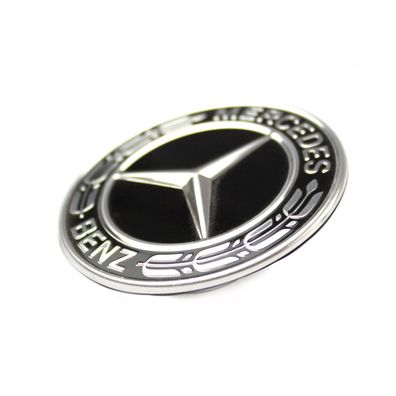 Mercedes Emblem 57mm Sternersatz inkl. 3M Klebepad Chrom Schwarz A B C E S GLC GLE