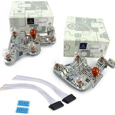 Mercedes Benz W204 C-Klasse Lampenträger Set Rückleuchte L+R inkl. Kabel