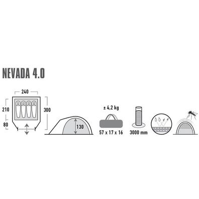 High Peak Nevada 4.0 Climate Protection 80 Grau Kuppel-/Igluzelt
