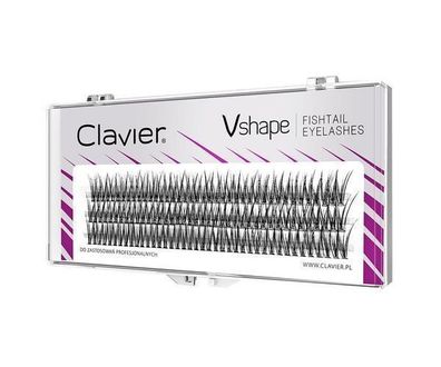 Premium Wimpernverlaengerung - V-Form Fishtail, 10mm, 50 Stueck Kuenstliche Wimpern