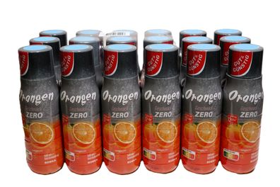 18 Flaschen Gut &Günstig Orangen Zero Getränkesirup Konzentrat Sprudler 500ml