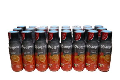 24 Flaschen Gut &Günstig Orangen Zero Getränkesirup Konzentrat Sprudler 500ml