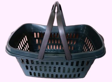 Wäschekorb mit Bügel / Einkaufskorb 60x37,5x28cm Dunkelgrau