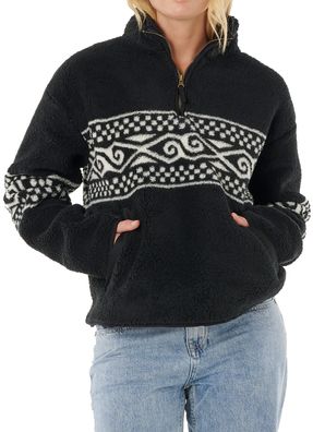 RIP CURL Women Fleece Oceanic Cosmic Kiss Polar washed black