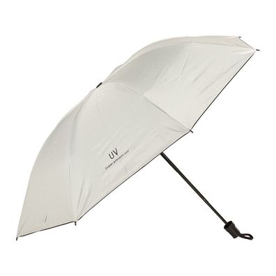 Clayre & Eef Faltbarer Regenschirm 67 cm Weiß Kunststoff