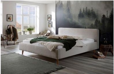 Polsterbett Bett MATTIS Cord Stoffbezug Poso