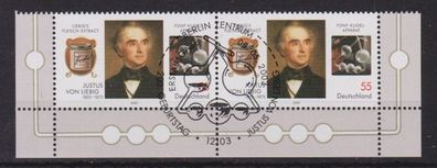 BRD 2003 gestempelt waagerechtes Paar MiNr. 2337 Justus Freiherr von Liebig