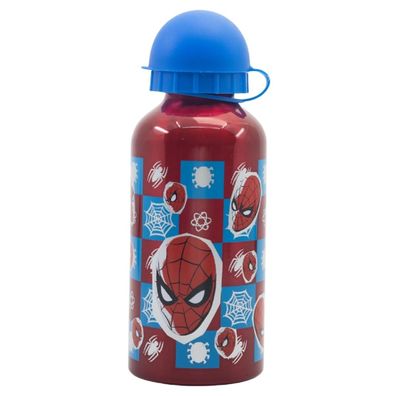 Spiderman Aluminium Trinkflasche Wasserflasche – 400 ml mit praktischem Trinkversc