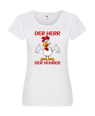 Der Herr der Hühner | Bauernhof | Hühnerstall | Landwirt Damen Shirt Weiß
