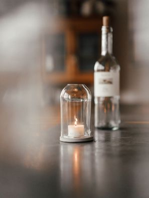 Windlicht Oh. Ha - Design by MaBe - clean und puristisch - das Kürzere