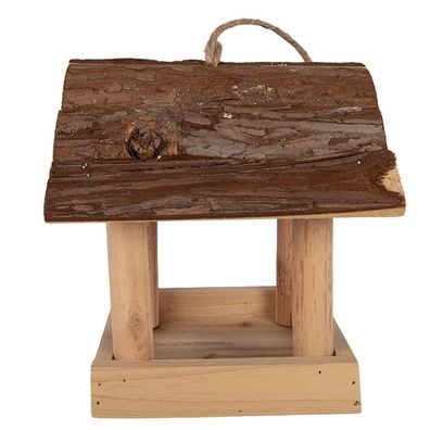 Clayre & Eef Vogelhäuschen 19x18x19 cm Braun Holz (Gr. 19x18x19 cm)