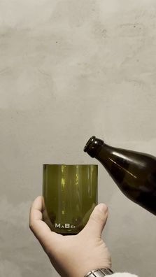 Trink Glas 250ml - Upcycling aus der dt. Weinflasche - witzig & ecofriendly