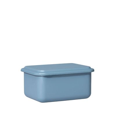 Riess Récipient à provisions avec couvercle petit 15x11x7 cm émail bleu myrtille