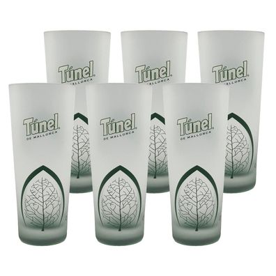 Túnel de Mallorca Longdrink-Gläser – 6er Set | Milchglas, geeicht 2cl / 4cl