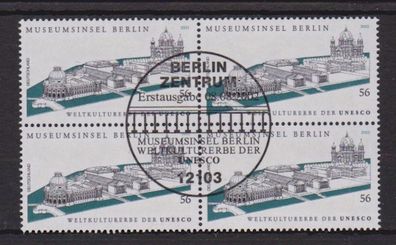 BRD 2002 gestempelt ESST MiNr. 2274 vierer Block UNESCO-Welterbe