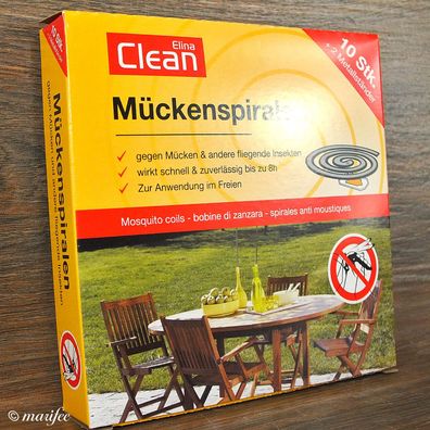 40 Stück/ 4 Packungen Mückenspirale Elina Clean, gegen Mücken Art.-Nr. 12175