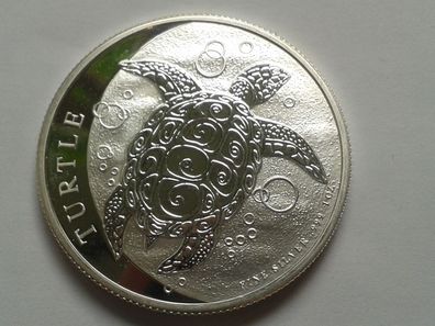 2$ 2019 Niue Turtle 2 Dolllars 2019 Niue Schildkröte 1 Unze Silber 999er - RAR