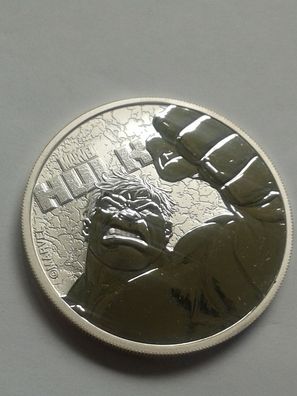 1$ 2019 Tuvalu Hulk Marvel(®) Serie 1 Unze 9999er Silber 1 Dollar 2019 Tuvalu Hulk(®)