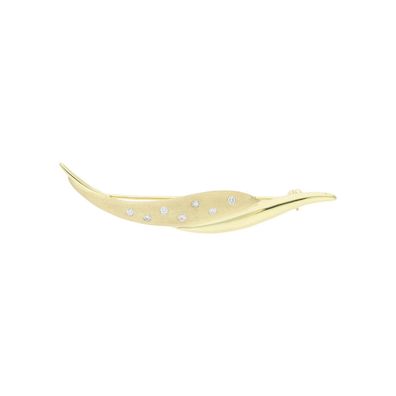 JuwelmaLux Brosche 333 (8 Karat) Gelbgold mit Zirkonia JL30-01-4939
