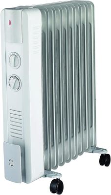 Ypsos Ölradiator Elektroheizung 2500W Radiator Heizkörper Heizung, Grau Radiator