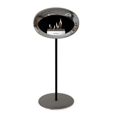 Le Feu Ground Steel High Silber Verchromt Ethanolkamin