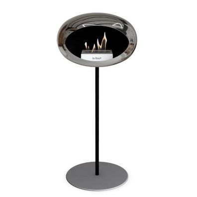 Le Feu Ground Steel High Silber Verchromt Ethanolkamin